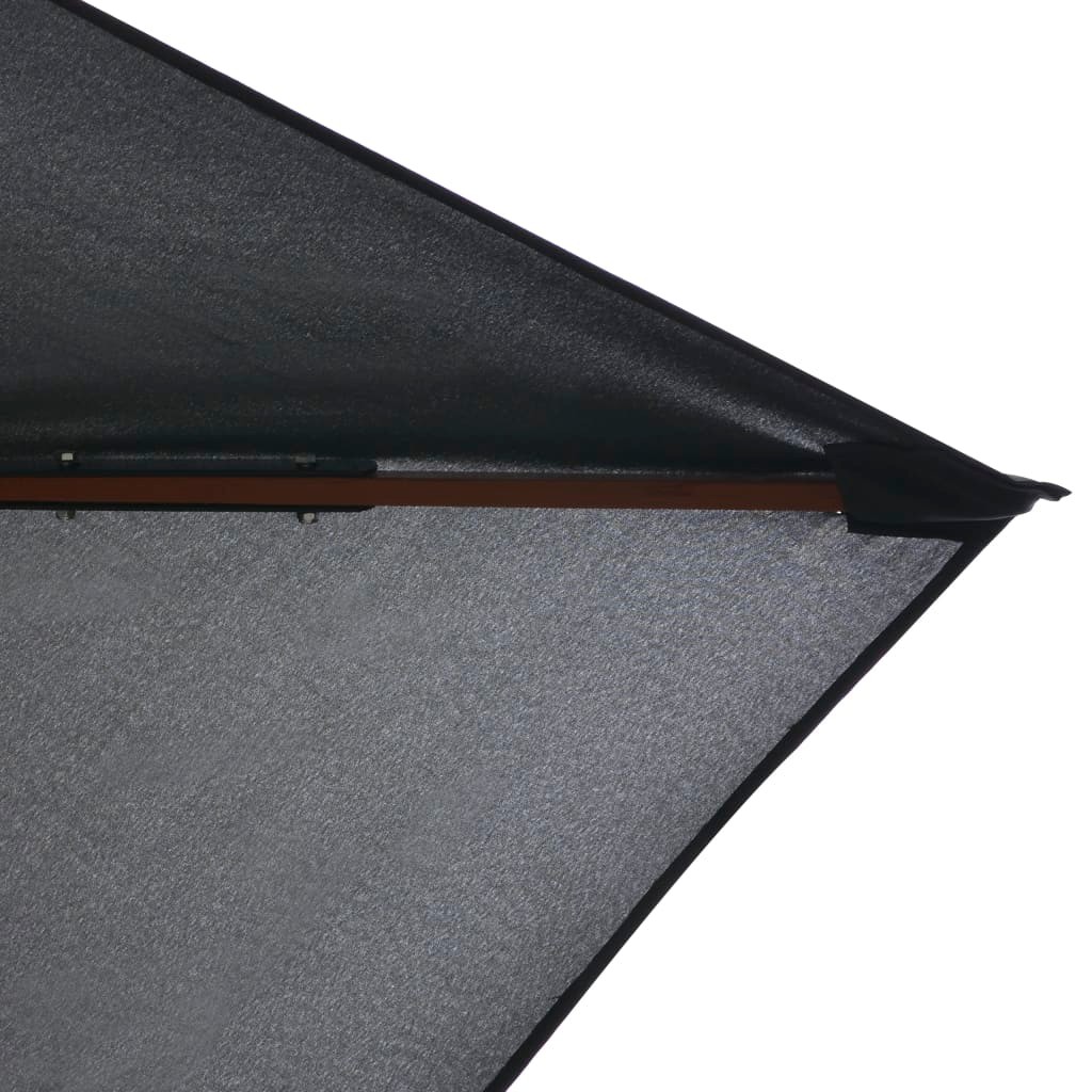 Outdoor Parasol with Wooden Pole 200x300 cm Anthracite